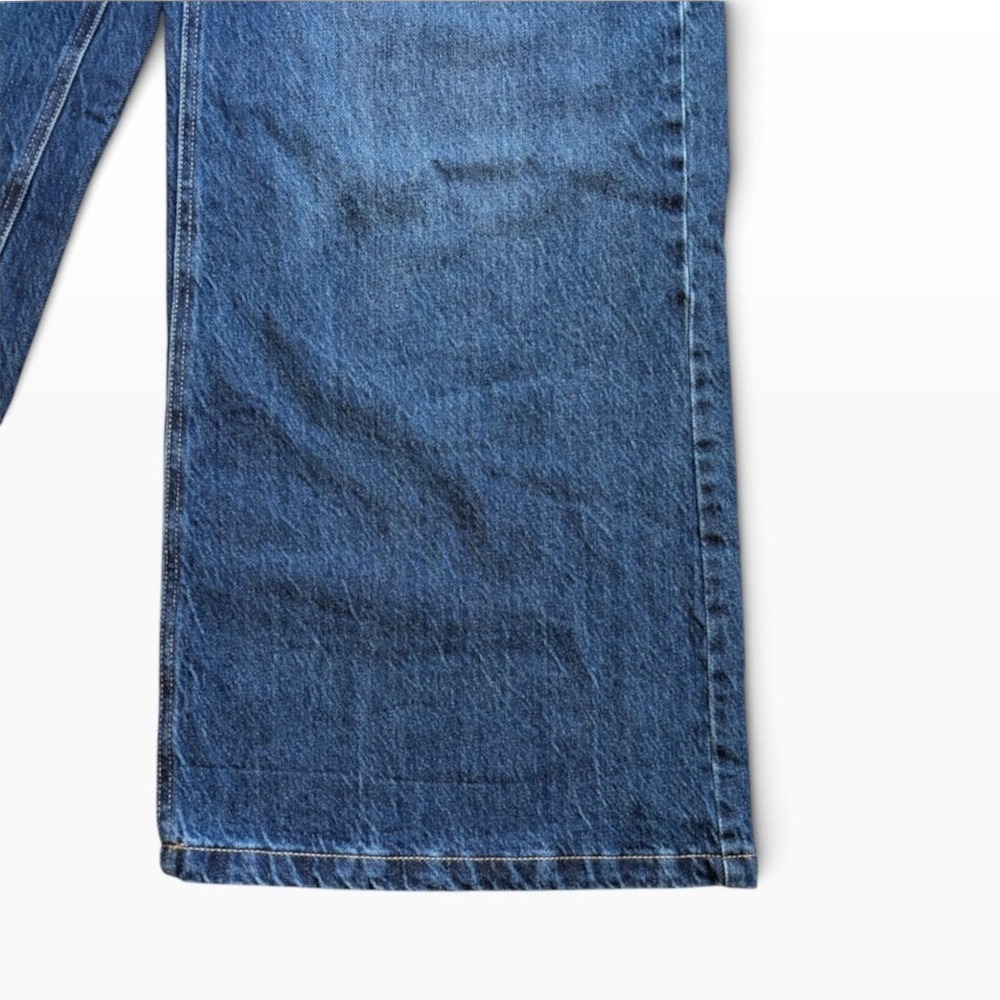 Wild Fable Ultra Wide Leg Jeans Mid Rise Denim Size 10 Medium Wash Button Fly - Picture 3 of 8